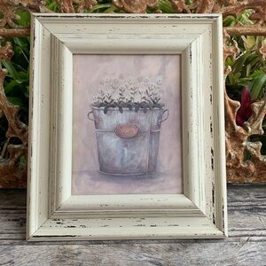 Rustic farmhouse Diane Arthurs Flower Bucket Framed